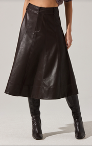 LEATHER MAXI SKIRT