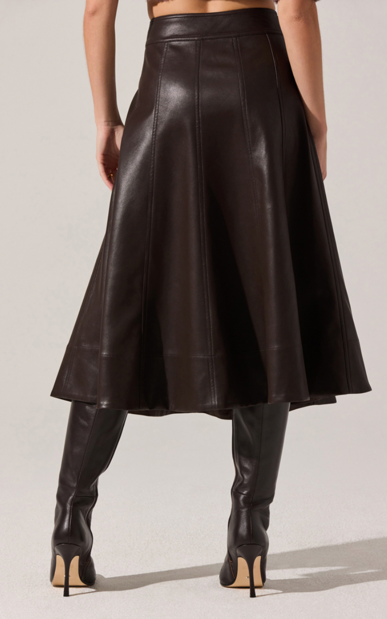 LEATHER MAXI SKIRT
