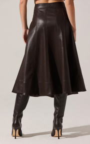 LEATHER MAXI SKIRT