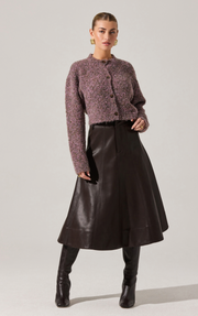 LEATHER MAXI SKIRT