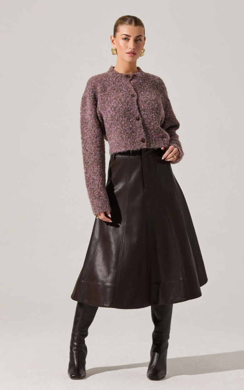 LEATHER MAXI SKIRT