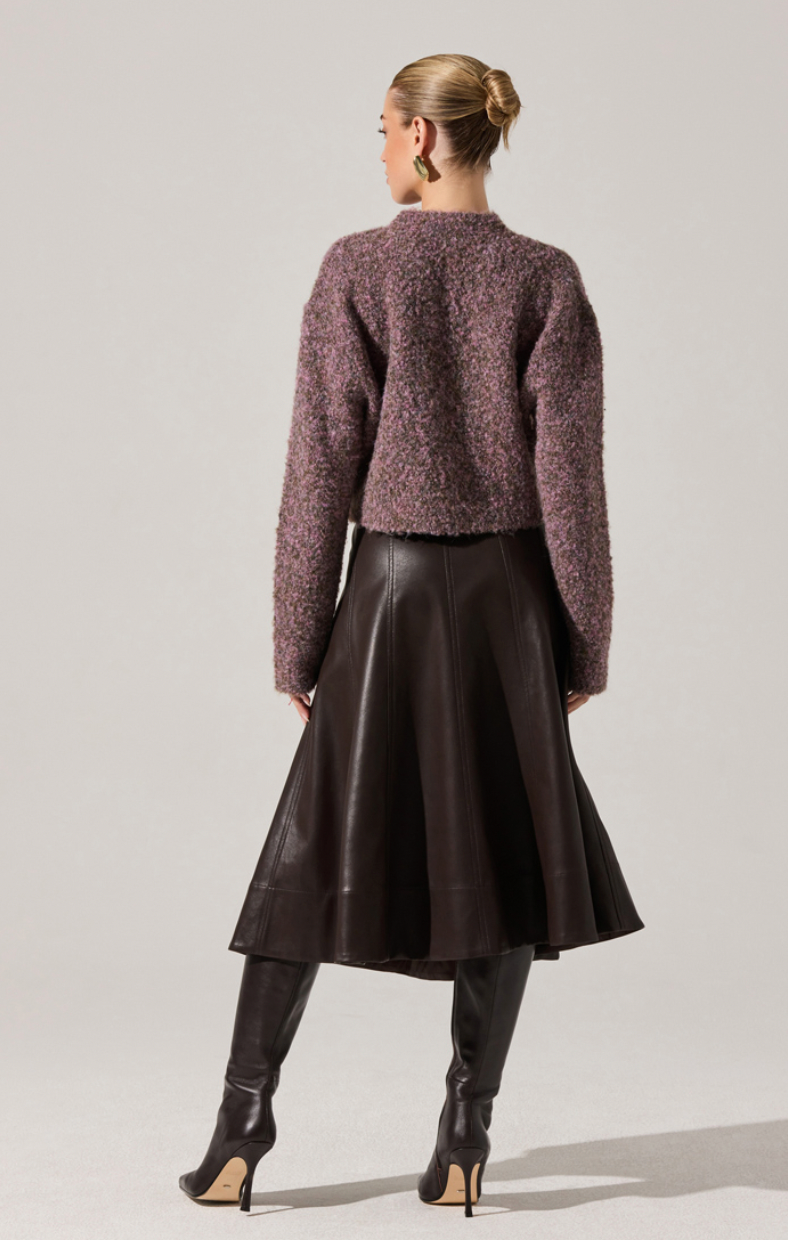 LEATHER MAXI SKIRT