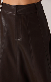 LEATHER MAXI SKIRT