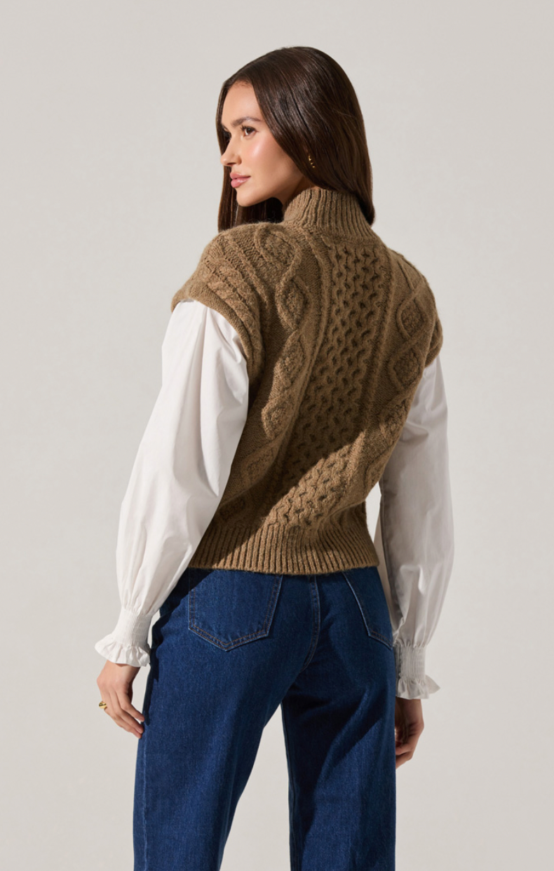 ANGELINE MIXED MEDIA SWEATER
