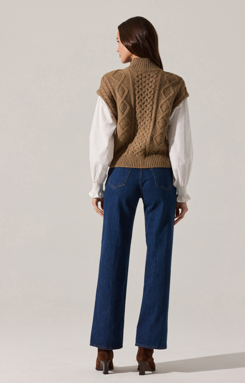 ANGELINE MIXED MEDIA SWEATER