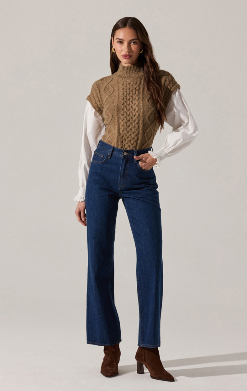ANGELINE MIXED MEDIA SWEATER