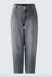GREY DENIM BARREL JEANS