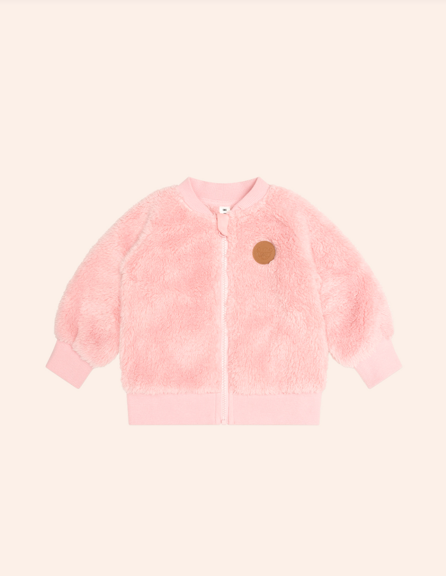 CHERRY BOW FURRY JACKET