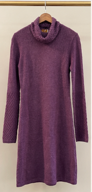 Alpaca Moda Purple Knit Sweater Dress