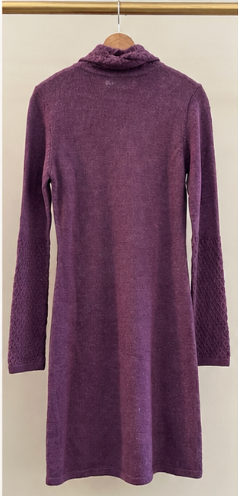 Alpaca Moda Purple Knit Sweater Dress