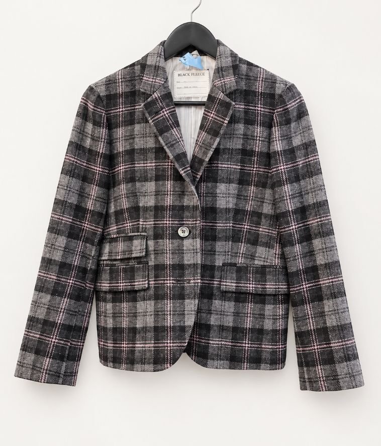 Black Fleece Plaid Blazer