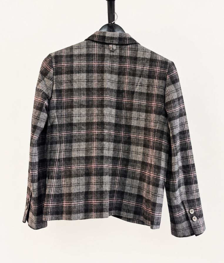 Black Fleece Plaid Blazer