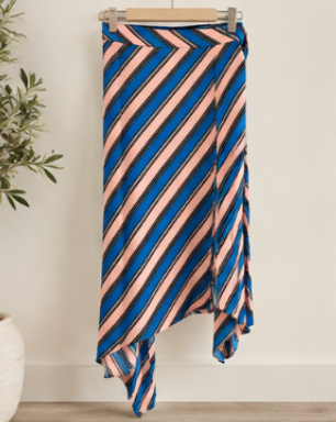 TopShop Asymmetrical Striped Skirt