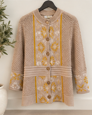 Yellow Lia Molly Sweater, Large