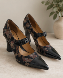 John Fluevog Floral Mary Jane Pumps