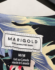 Marigold Par Marilyne Baril Tropical Print Sleeveless Dress