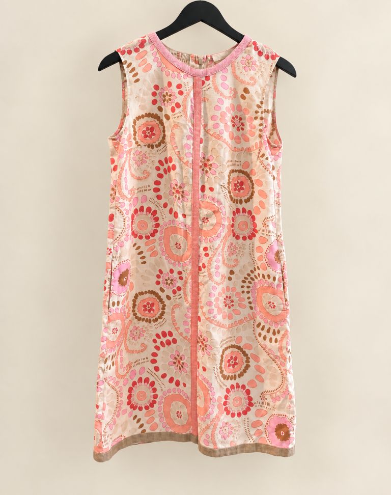 S Max Mara Printed Sleeveless Shift Dress