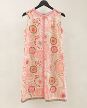 S Max Mara Printed Sleeveless Shift Dress