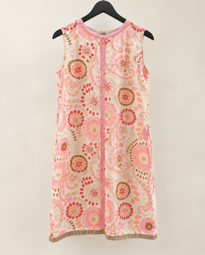 S Max Mara Printed Sleeveless Shift Dress
