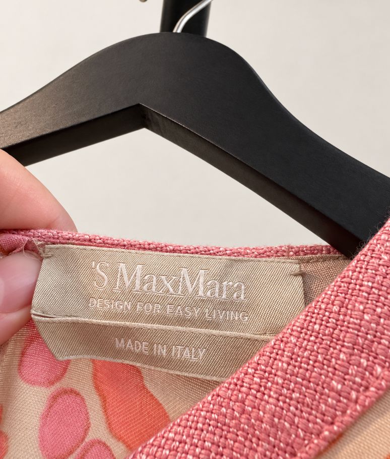 S Max Mara Printed Sleeveless Shift Dress