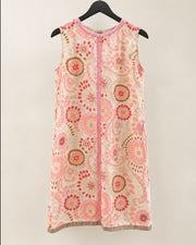 S Max Mara Printed Sleeveless Shift Dress
