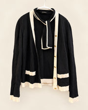 Escada Black & Cream Sweater/Cardigan Set