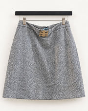RIANI Blue Jacket & Check Skirt Two-Piece Set