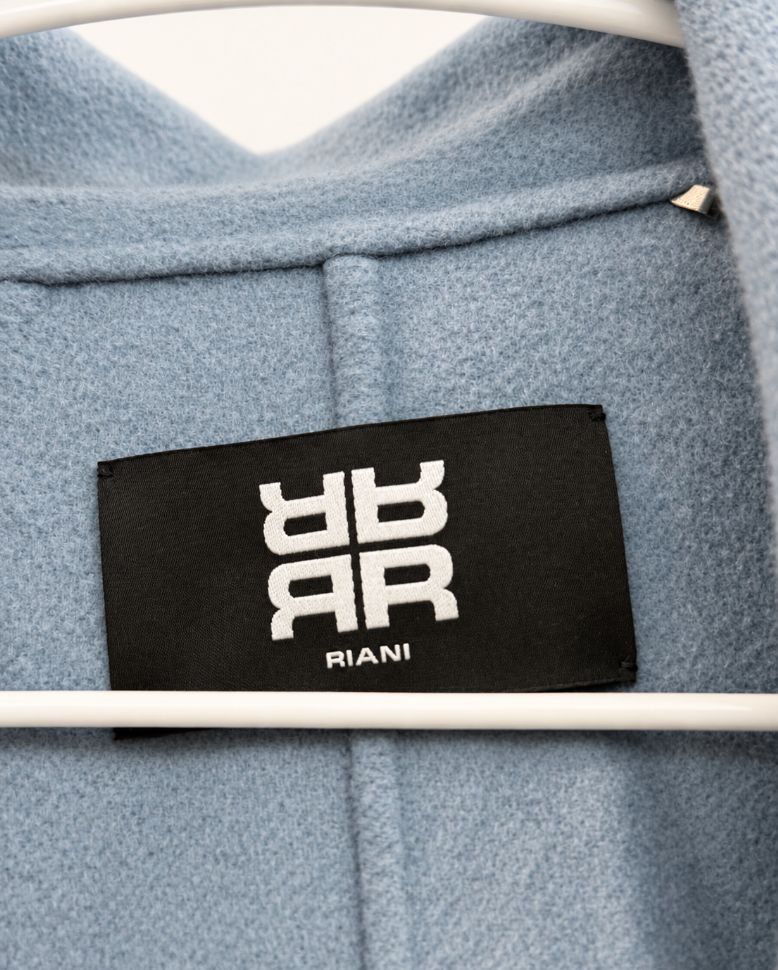 RIANI Blue Jacket & Check Skirt Two-Piece Set