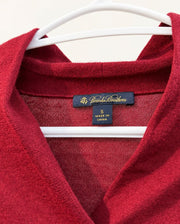 Brooks Brothers Burgundy V-Neck Merino Sweater