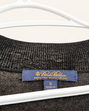 Brooks Brothers Black Extra-Fine Italian Merino V-Neck Sweater