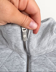 Lululemon Grey Quilted Half-Zip Pullover