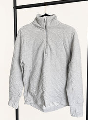 Lululemon Grey Quilted Half-Zip Pullover