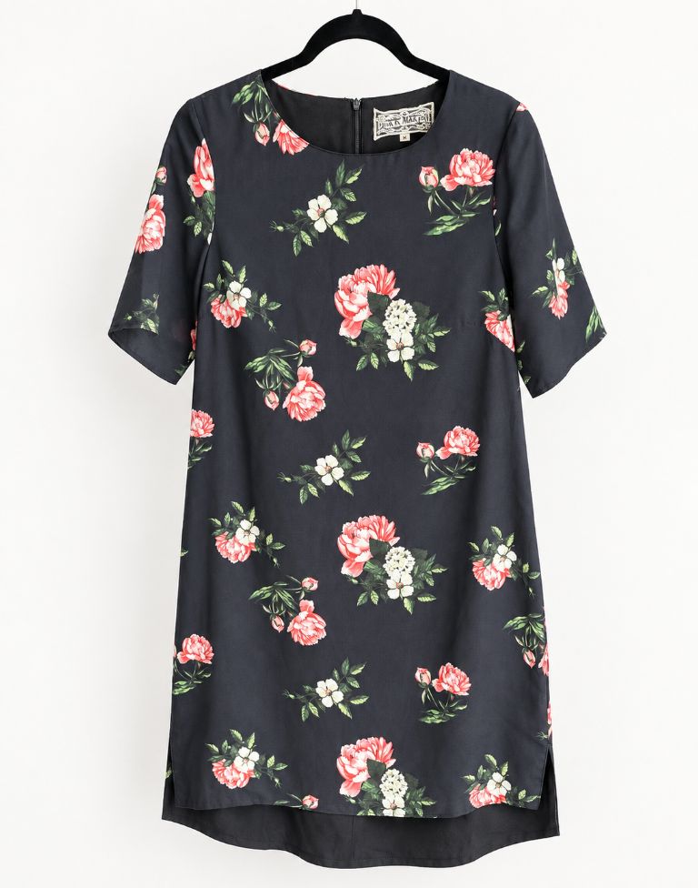 Pink Martini Navy Floral Shift Dress