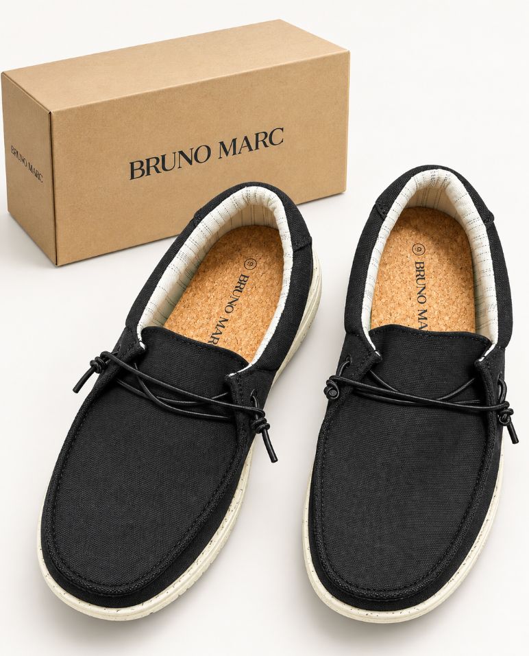 Bruno Marc Black Casual Loafers