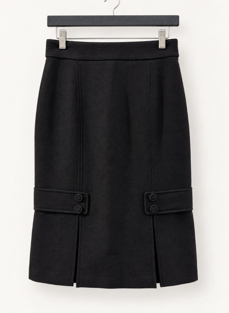 ANDREW GN Black Skirt Suit Set