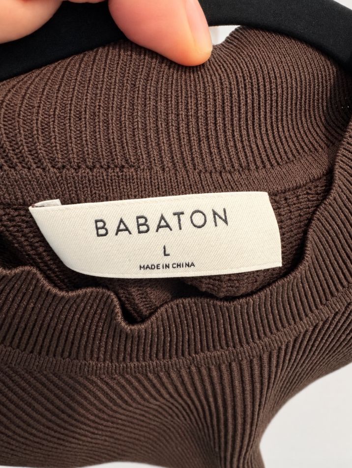 Babaton Ribbed Mock Neck Tank