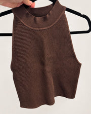 Babaton Ribbed Mock Neck Tank