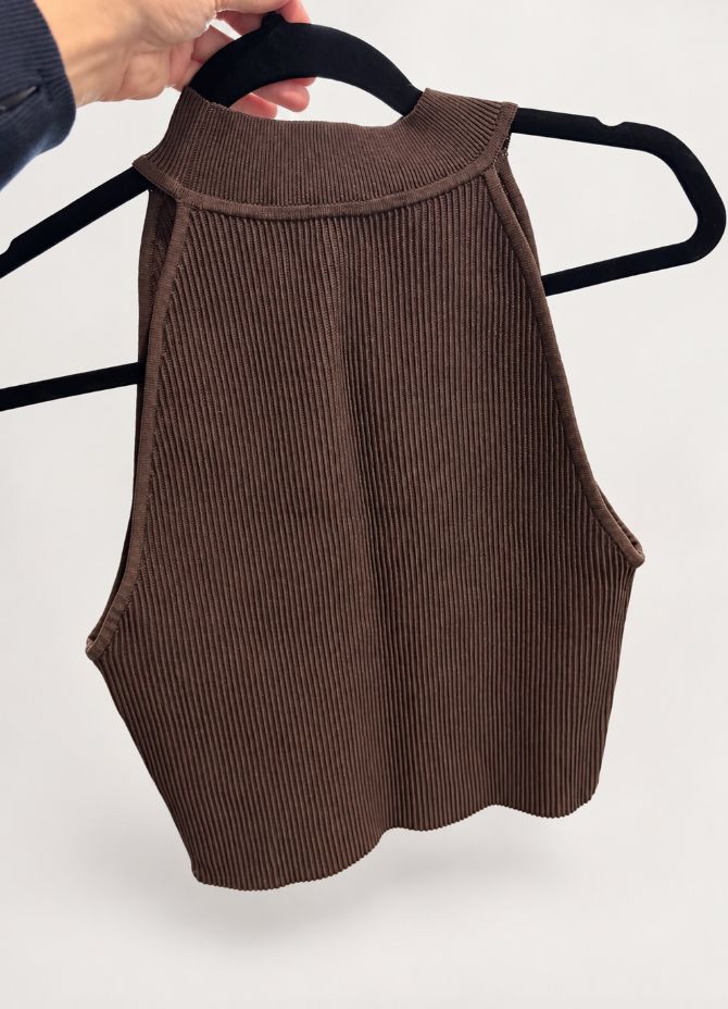 Babaton Ribbed Mock Neck Tank