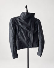 Maje Asymmetrical Leather Moto Jacket