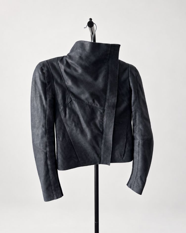 Maje Asymmetrical Leather Moto Jacket