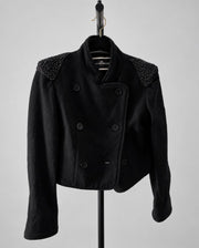 By Malene Birger Embellished Cropped Wool Jacket