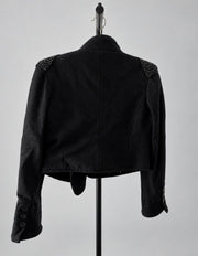 By Malene Birger Embellished Cropped Wool Jacket