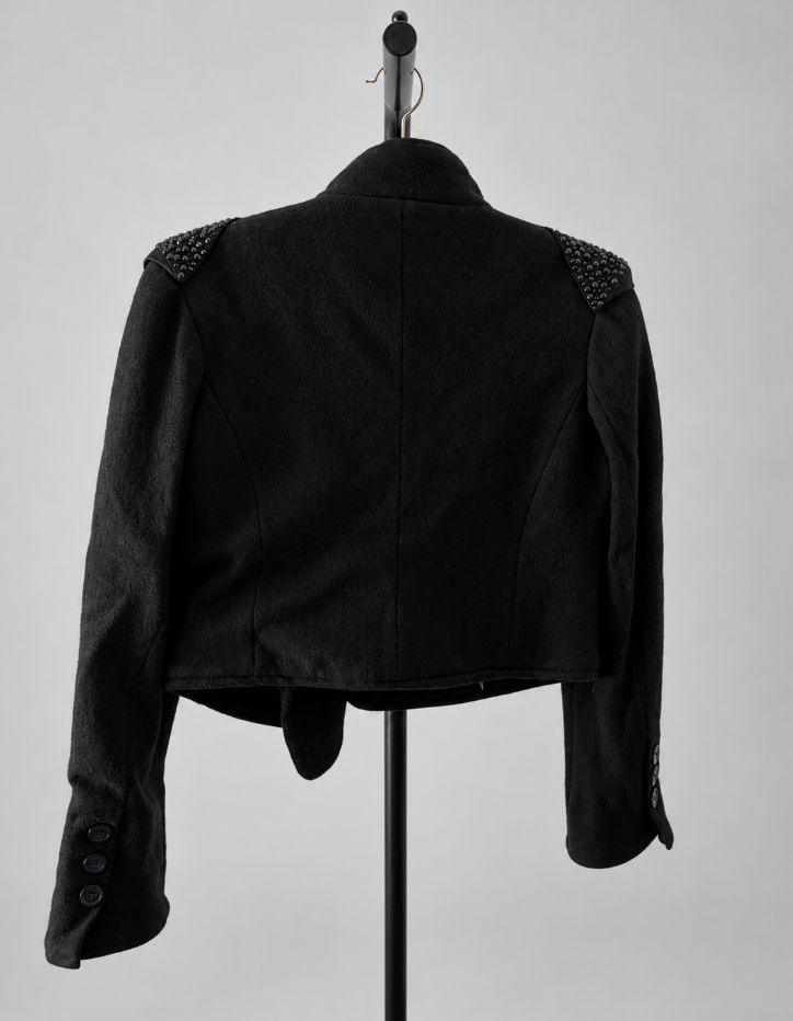 By Malene Birger Embellished Cropped Wool Jacket