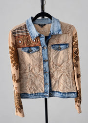 Desigual Mixed-Media Embroidered Jacket
