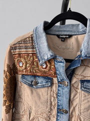 Desigual Mixed-Media Embroidered Jacket