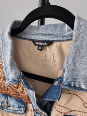 Desigual Mixed-Media Embroidered Jacket