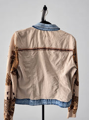 Desigual Mixed-Media Embroidered Jacket
