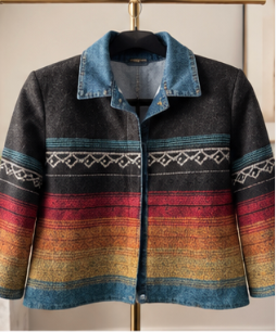 Design Closet by Billabong Striped Wool Jacket