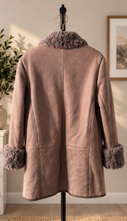 Patanahka genuine leather shearling coat