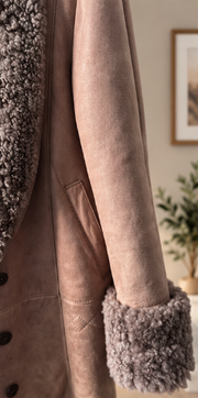 Patanahka genuine leather shearling coat